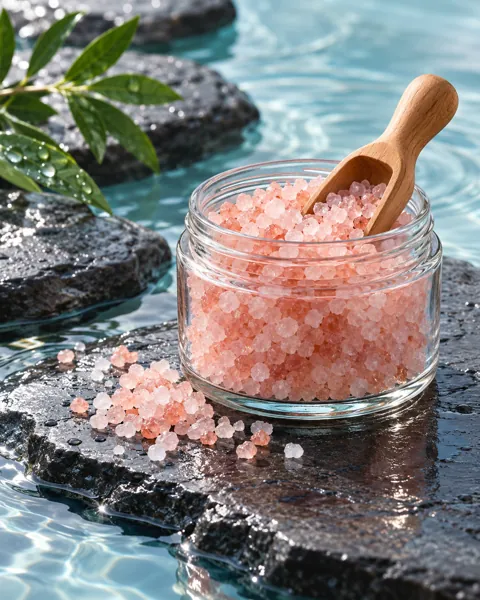 Bath Salt Jar · Wet Stone and Ripples
