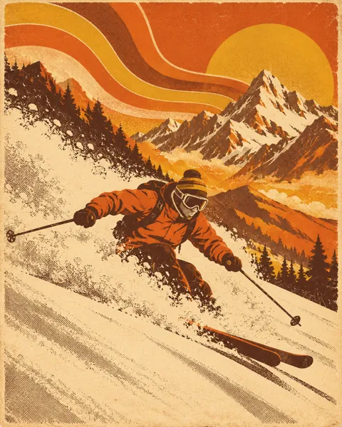 Alpine Ski Slope · Seventies Warm Tones