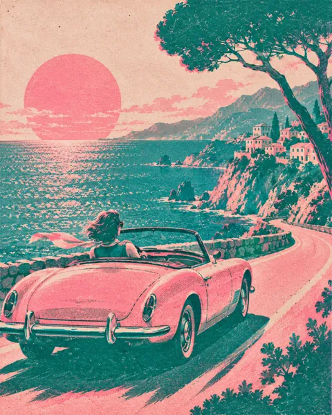 Coastal Convertible · Risograph Print