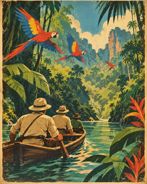 Jungle Expedition · Mid-century Travel Poster