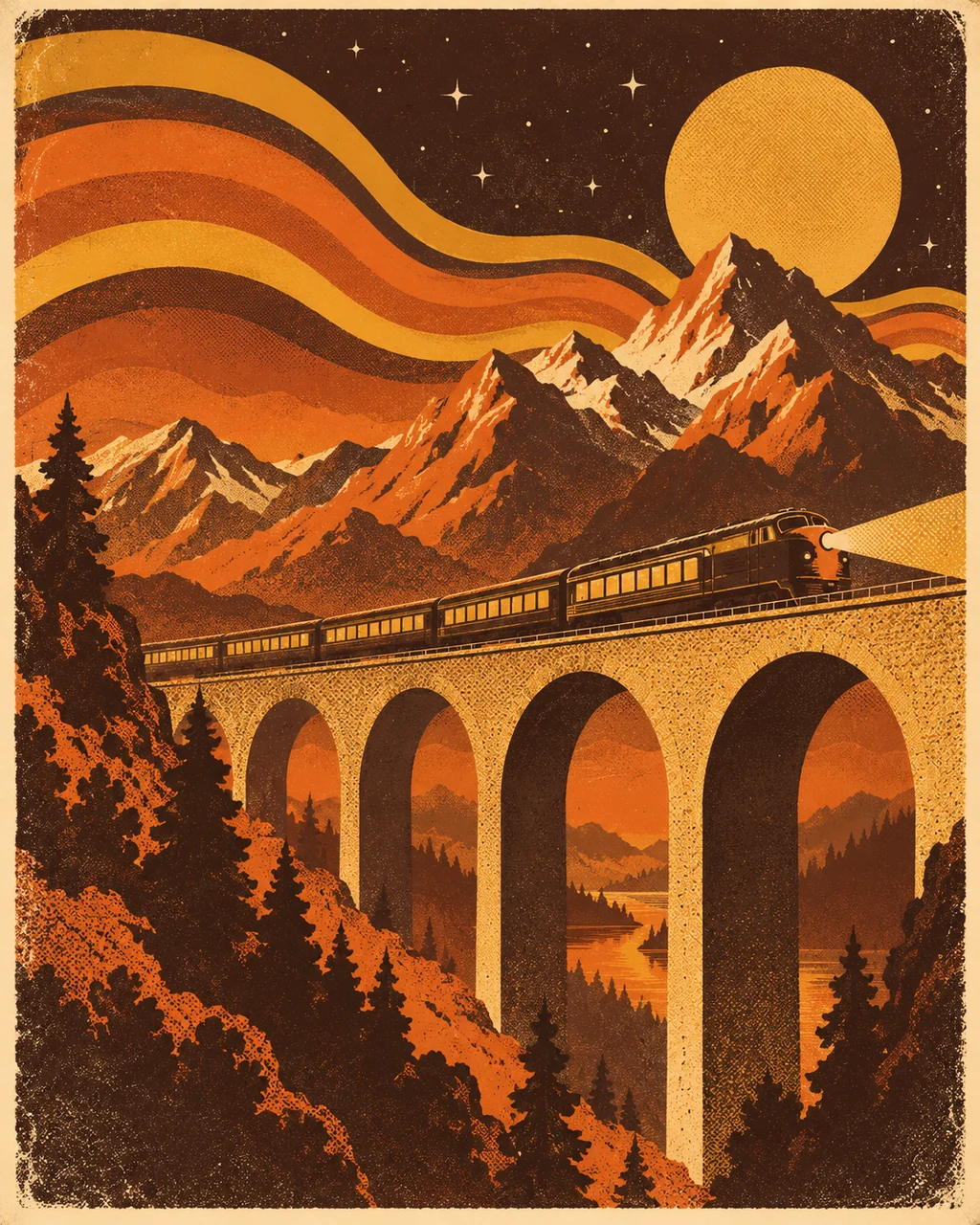 Night Train Through Mountains · Seventies Warm Tones