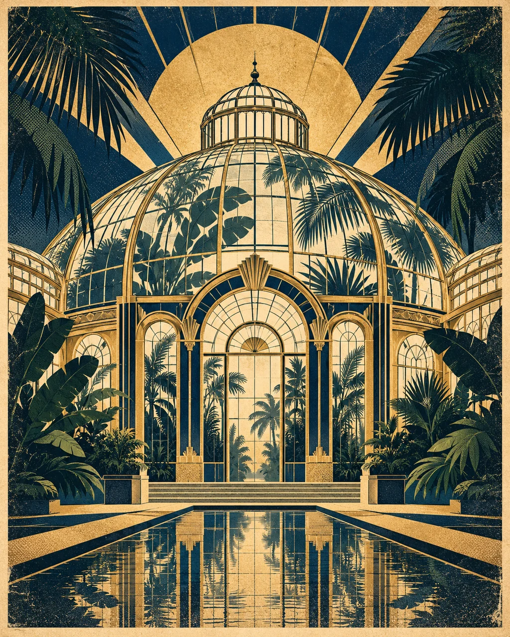 Botanical Glasshouse · Art Deco Elegance