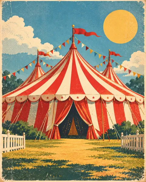 Circus Big Top · Mid-century Travel Poster