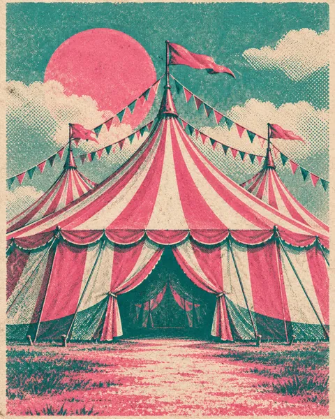 Circus Big Top · Risograph Print