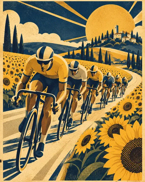 Countryside Bicycle Race · Art Deco Elegance