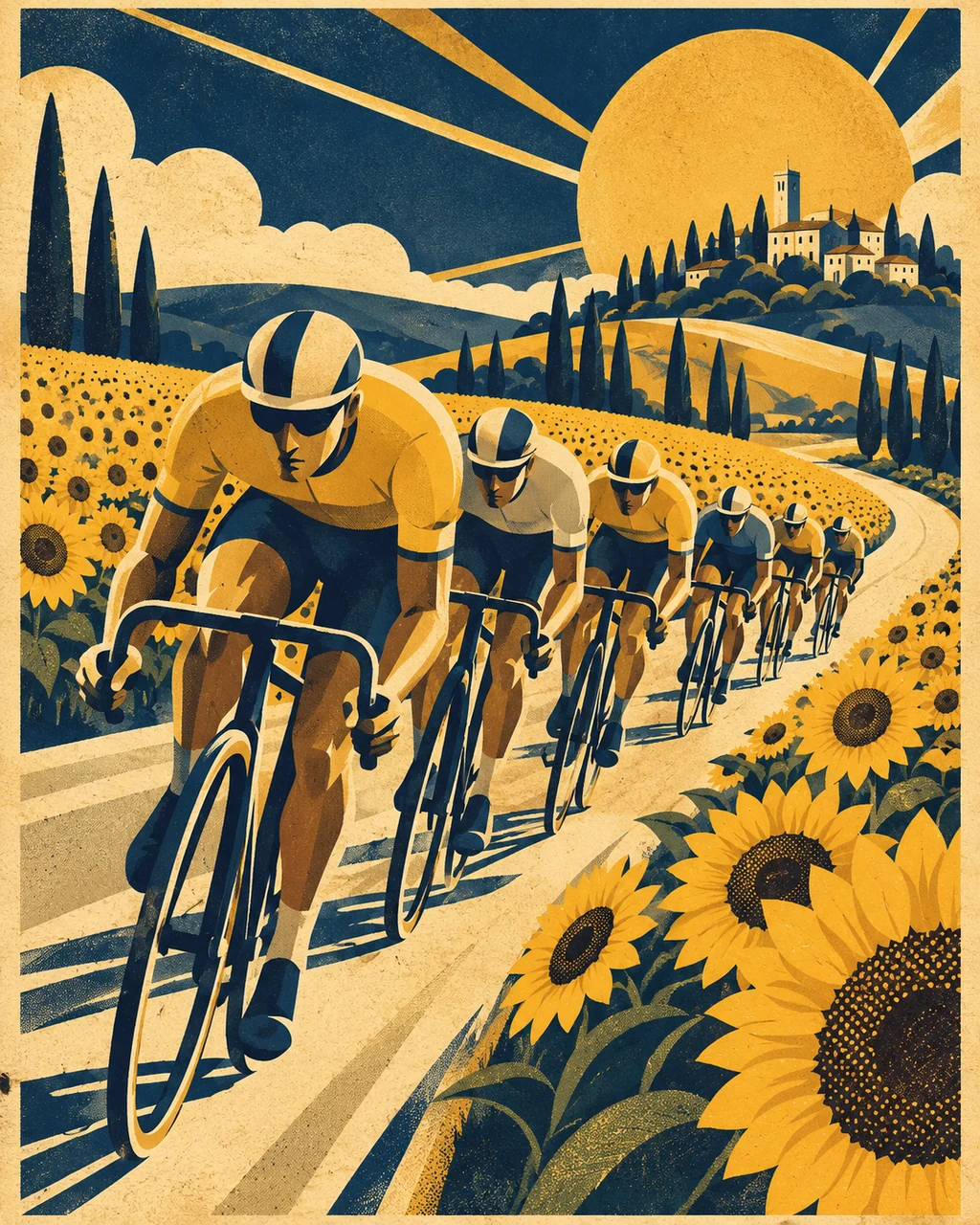 Countryside Bicycle Race · Art Deco Elegance