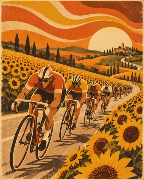 Countryside Bicycle Race · Seventies Warm Tones