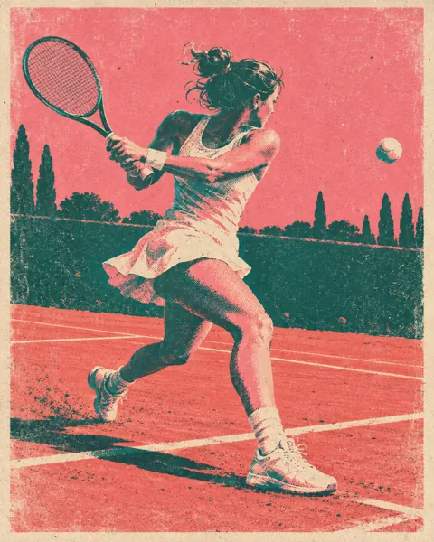 Clay Court Tennis · Risograph Print