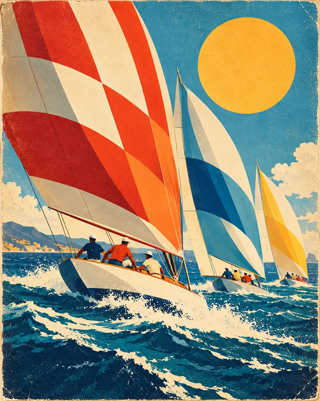 Sailing Regatta · Mid-century Travel Poster