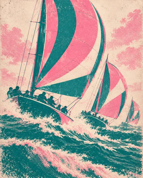 Sailing Regatta · Risograph Print