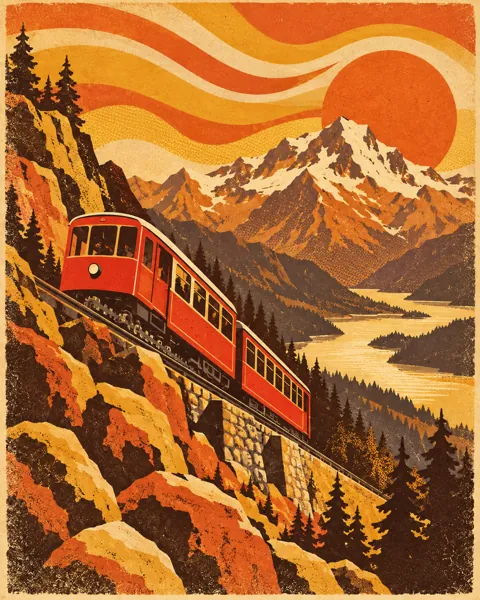 Mountain Cog Railway · Seventies Warm Tones
