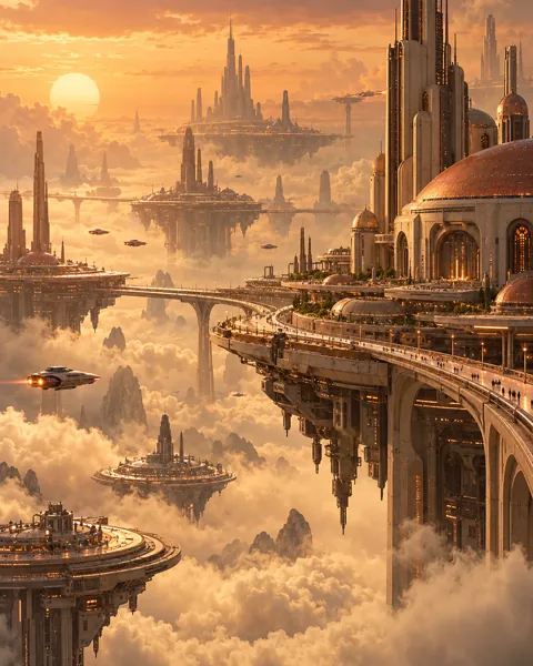 Floating Cloud City · Dusty Retro-futurism