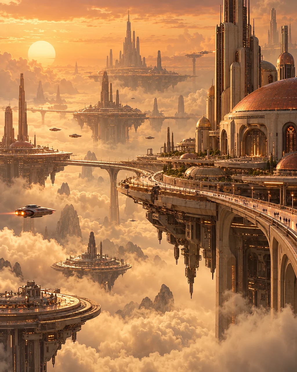 Floating Cloud City · Dusty Retro-futurism