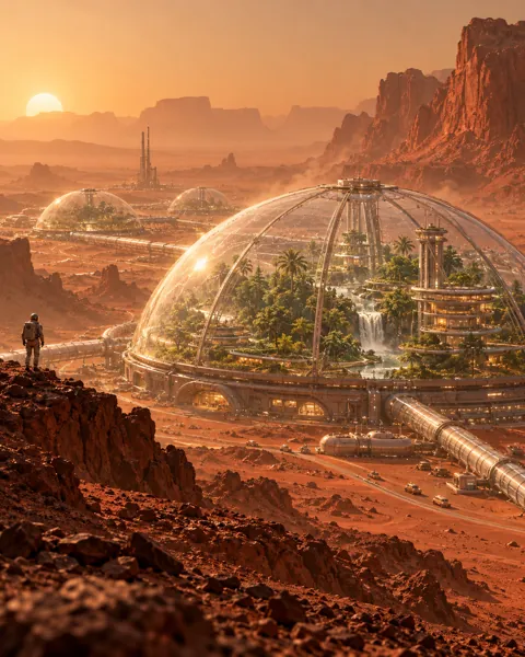 Mars Greenhouse Dome · Dusty Retro-futurism