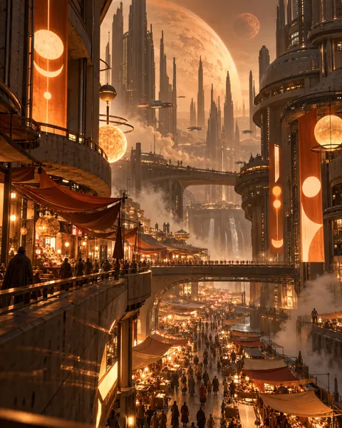 Neon Night Market · Dusty Retro-futurism