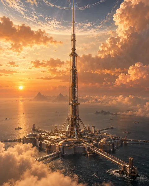 Orbital Space Elevator · Dusty Retro-futurism