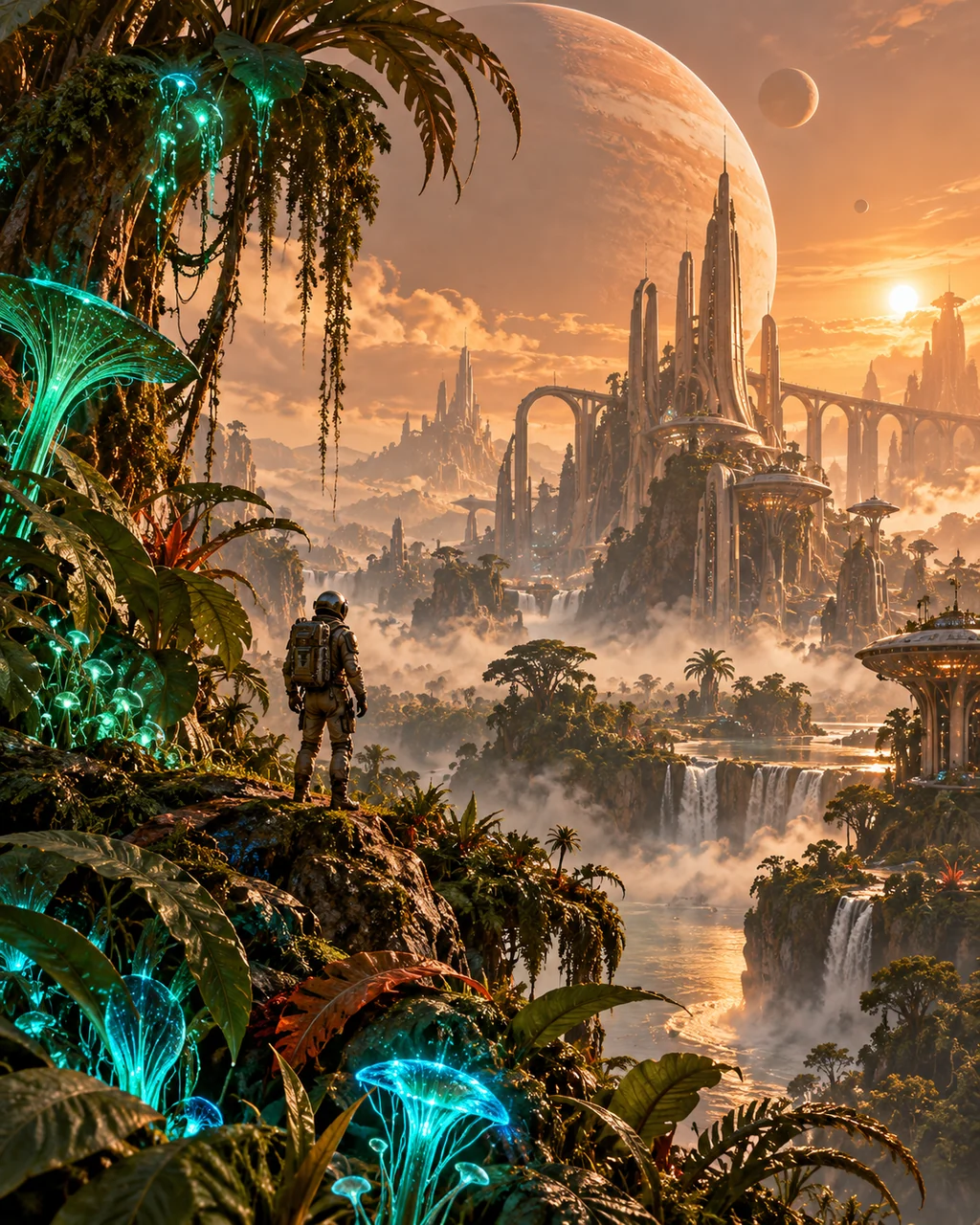 Bioluminescent Alien Jungle · Dusty Retro-futurism