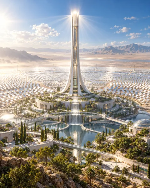 Desert Solar Megastructure · Utopian Daylight