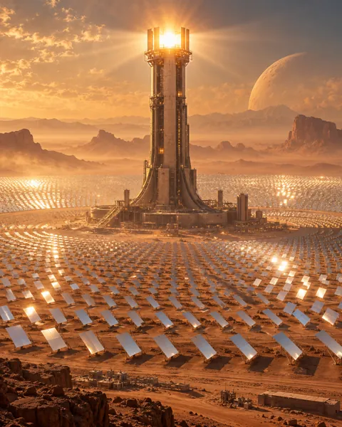 Desert Solar Megastructure · Dusty Retro-futurism
