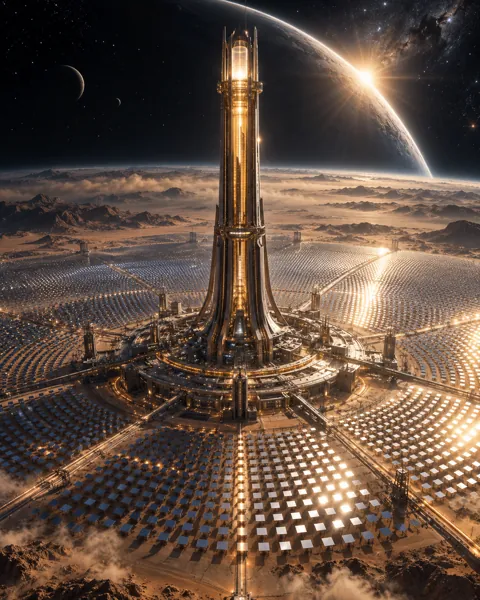 Desert Solar Megastructure · Dark Cosmic Void