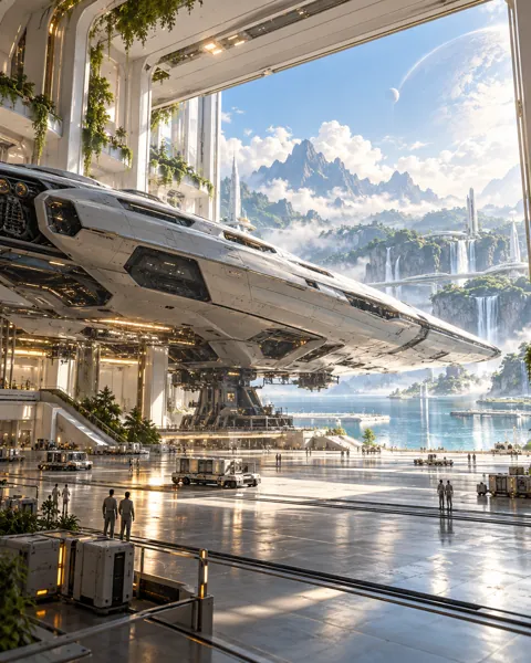 Starship Hangar Bay · Utopian Daylight