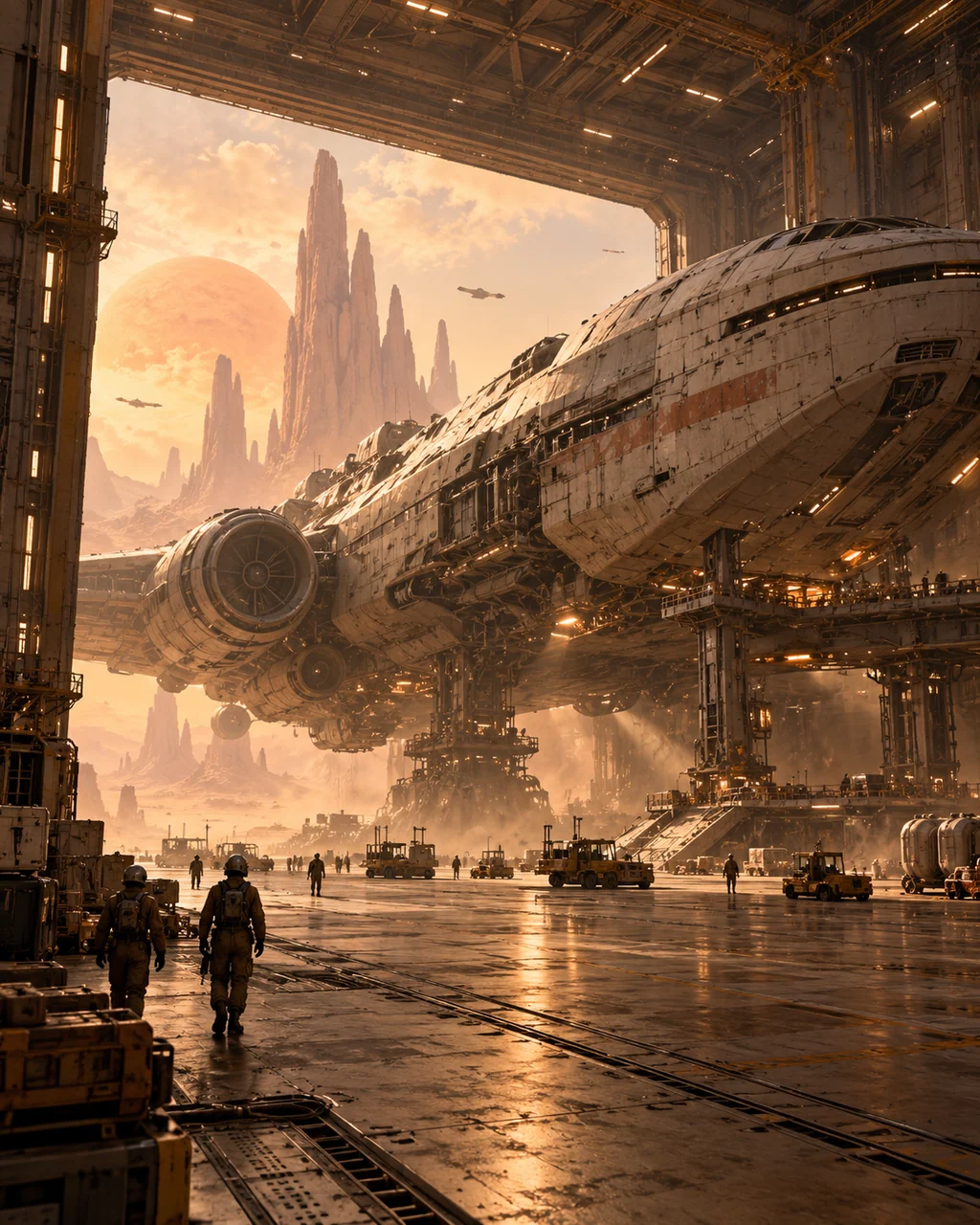 Starship Hangar Bay · Dusty Retro-futurism