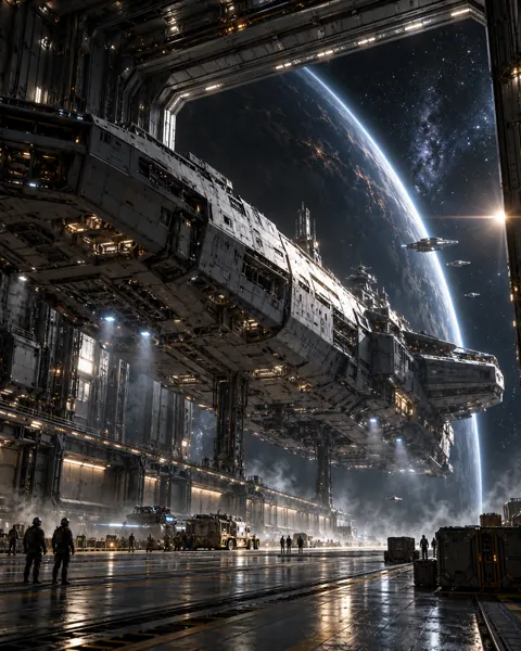 Starship Hangar Bay · Dark Cosmic Void