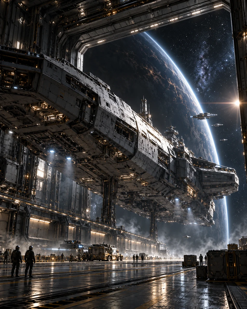 Starship Hangar Bay · Dark Cosmic Void