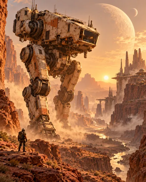 Exploration Mech Suit · Dusty Retro-futurism
