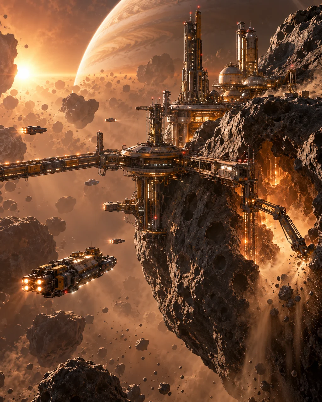 Asteroid Mining Outpost · Dusty Retro-futurism