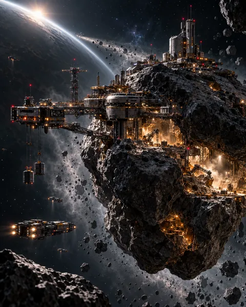 Asteroid Mining Outpost · Dark Cosmic Void