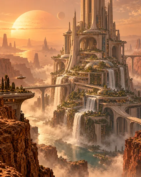 Eco Arcology Tower · Dusty Retro-futurism