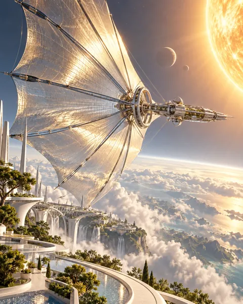 Solar Sail Spacecraft · Utopian Daylight