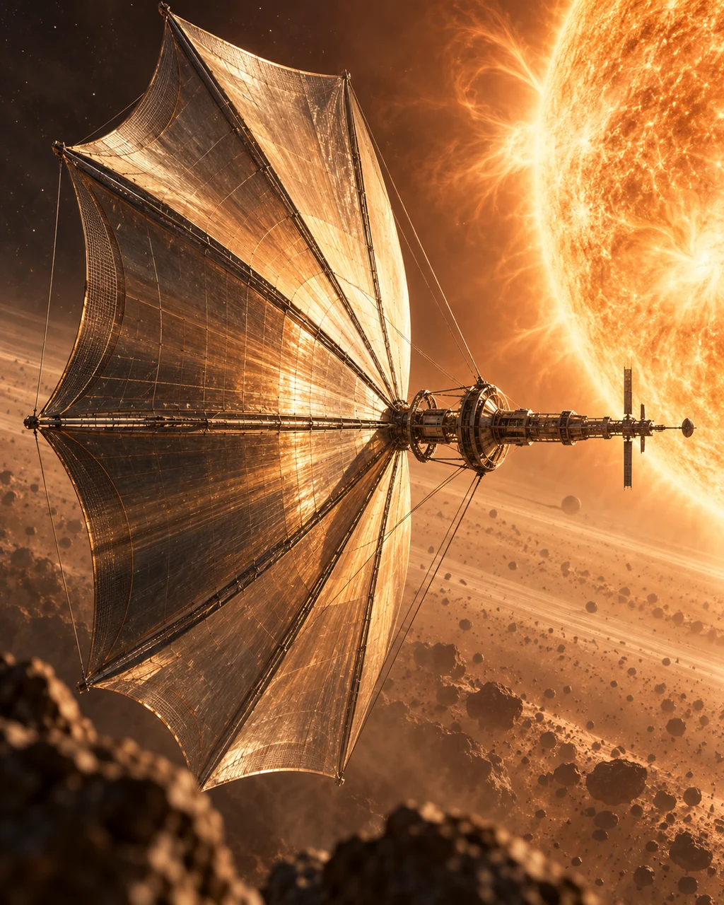 Solar Sail Spacecraft · Dusty Retro-futurism