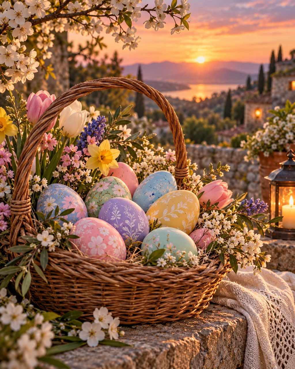 Pastel Easter Eggs · Cinematic dusk