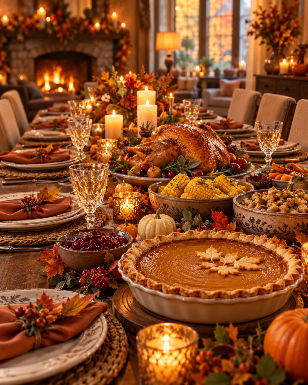Thanksgiving Table · Cozy indoor light