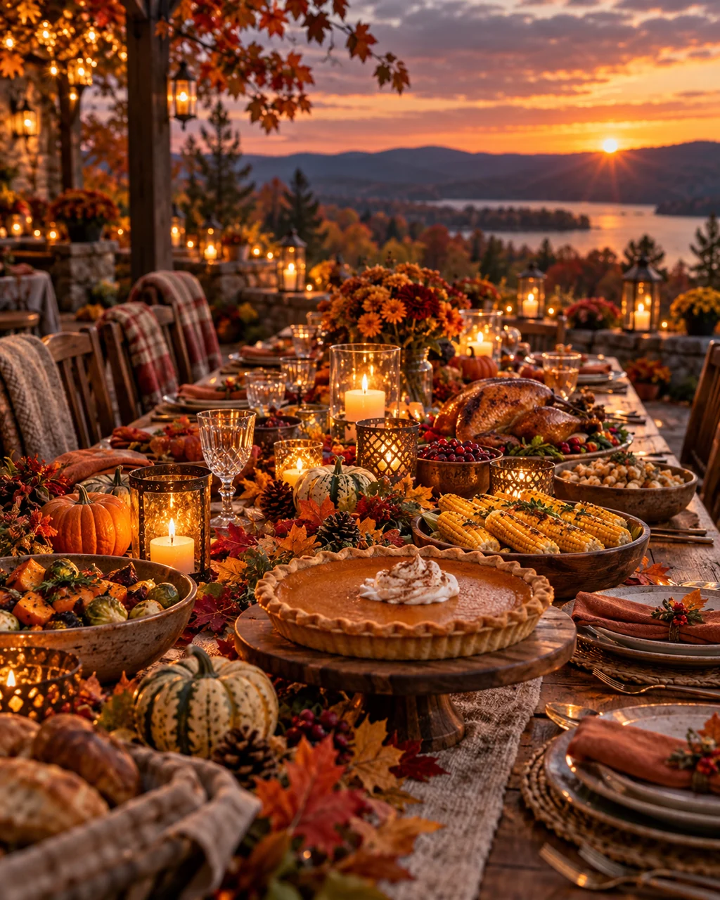 Thanksgiving Table · Cinematic dusk