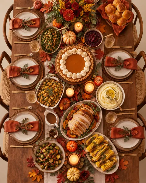 Thanksgiving Table · Minimal flat lay