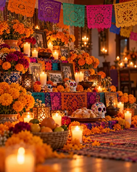 Marigold Altar Flowers · Cozy indoor light