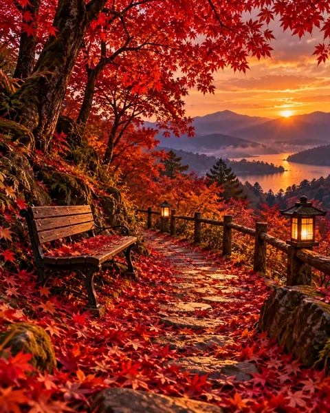 Maple Leaf Path · Cinematic dusk
