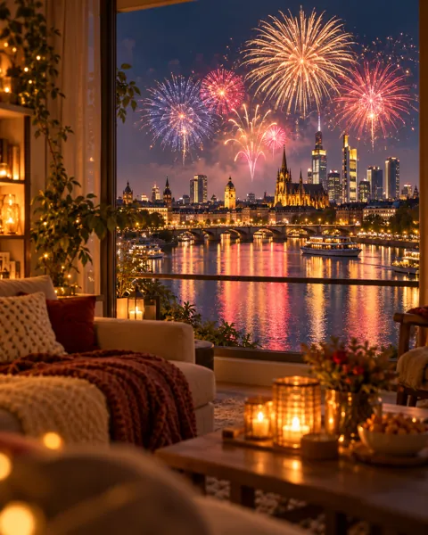 New Year Fireworks City · Cozy indoor light