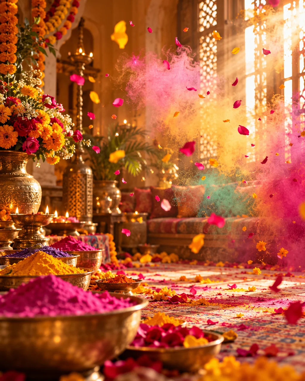 Holi Color Clouds · Cozy indoor light