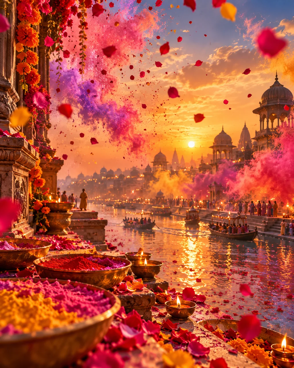 Holi Color Clouds · Cinematic dusk