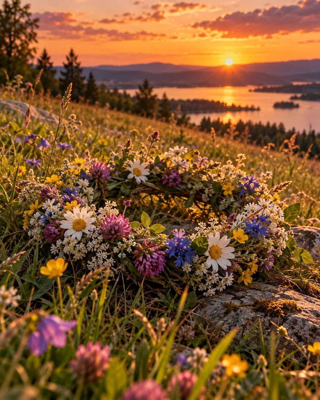 Midsummer Flower Crown · Cinematic dusk