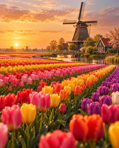 Spring Tulip Fields · Cozy indoor light