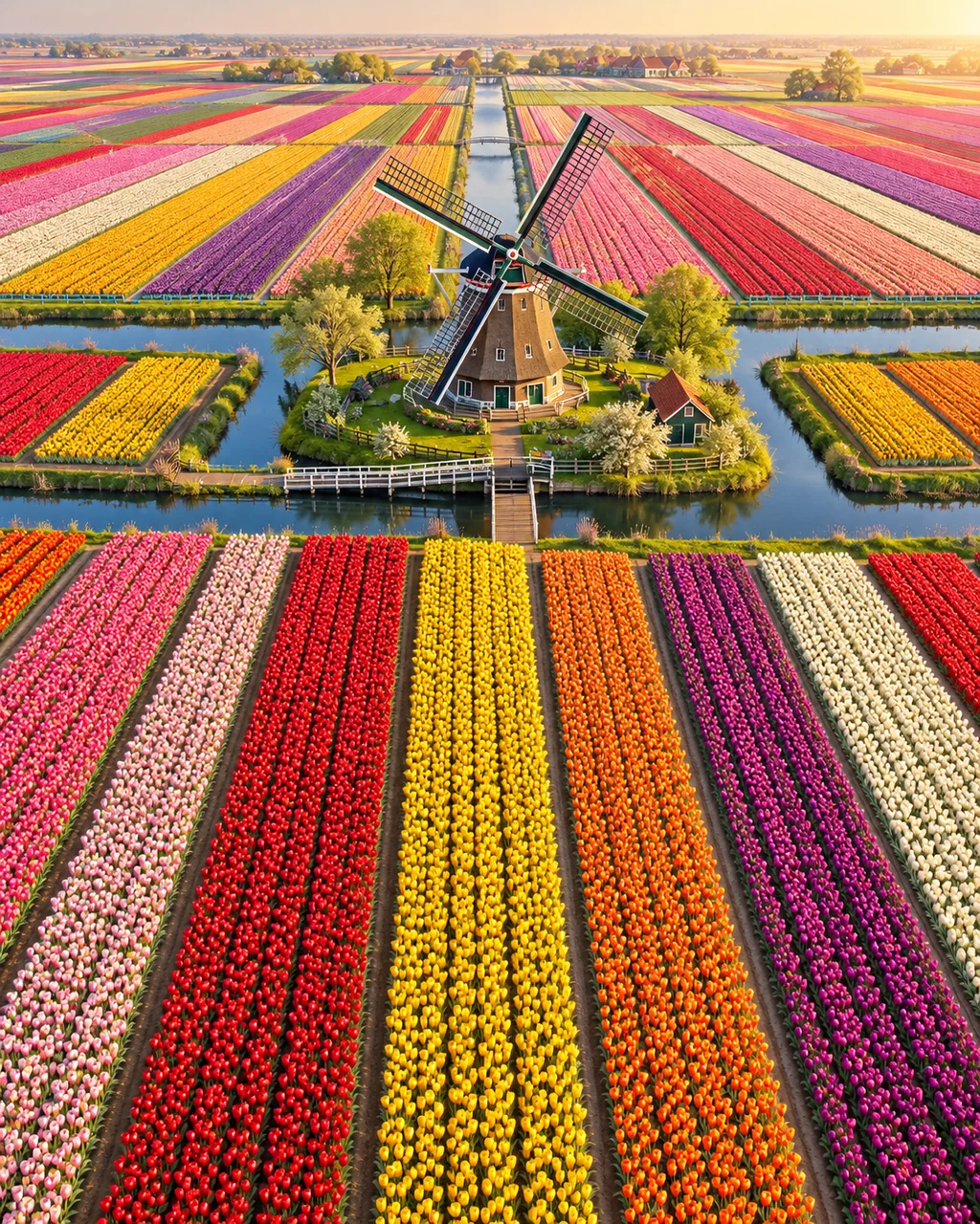 Spring Tulip Fields · Minimal flat lay