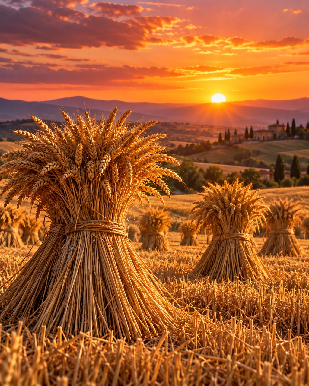 Golden Wheat Harvest · Cinematic dusk