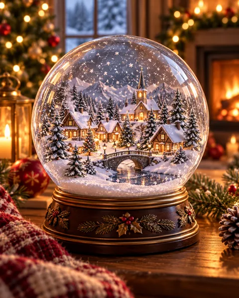 Snow Globe Village · Cozy indoor light