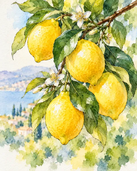 Lemon Branch · Ink Line and Wash
