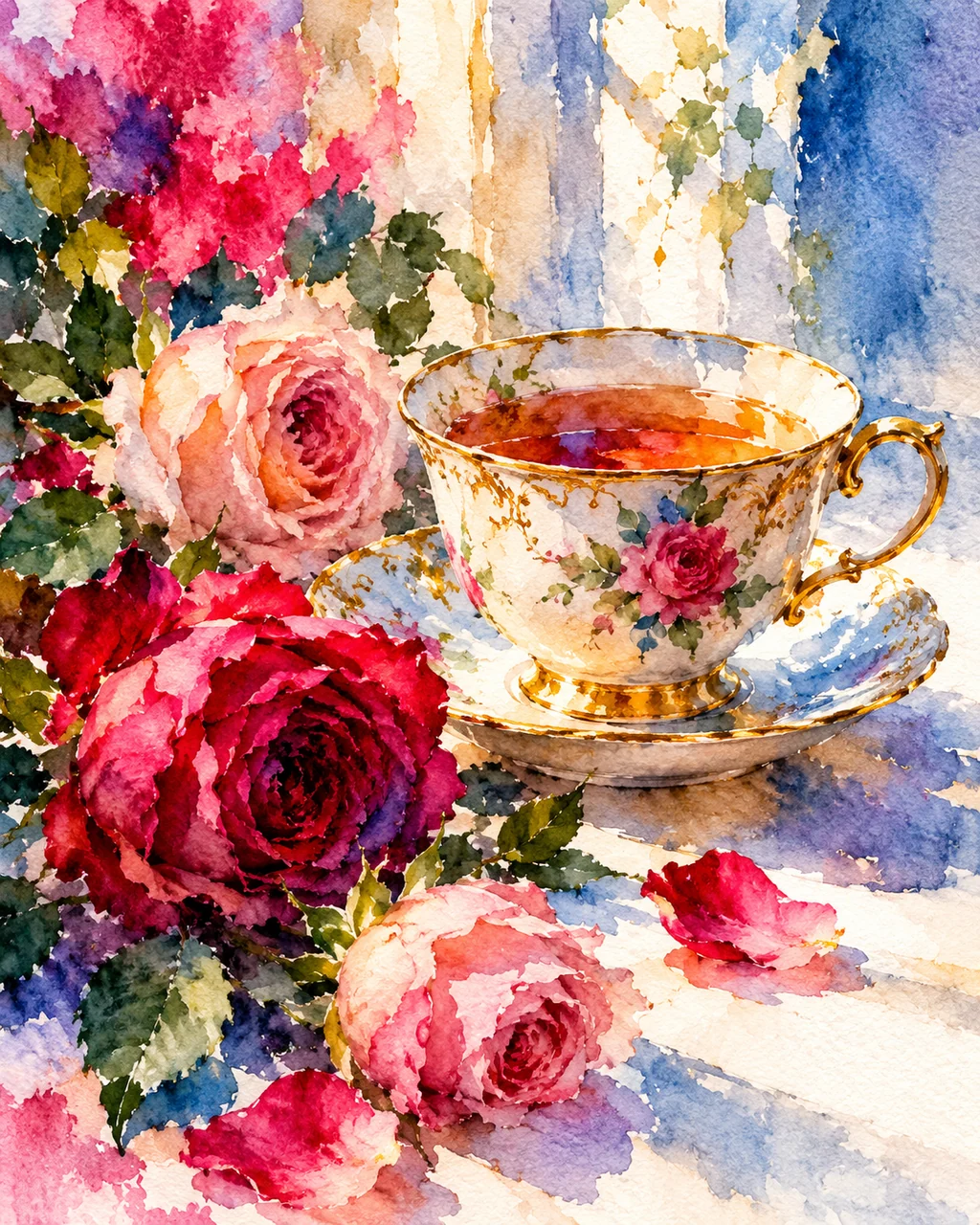 Teacup and Roses · Vibrant Pigments